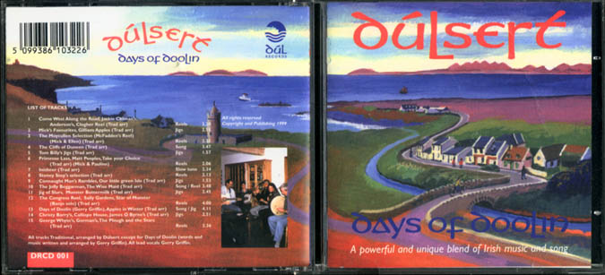 Design for the CD by Dulsert "Days of Doolin" Front cover of booklet and rear inlay card