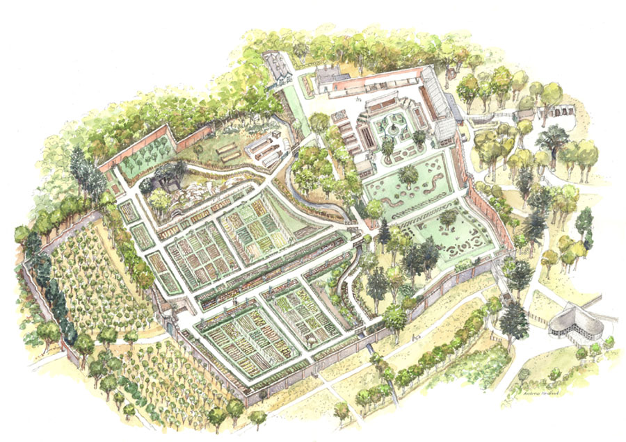 The walled garden at Kylmore Abbey, Co. Galway