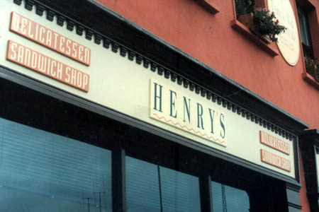 Shop fascia for Henry's