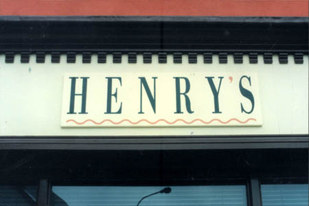 Shop fascia for Henry's