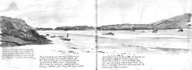 Derrynane Bay, Co. Kerry, Ireland (from a sketchbook)