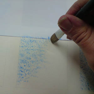 Stippling with dry brush